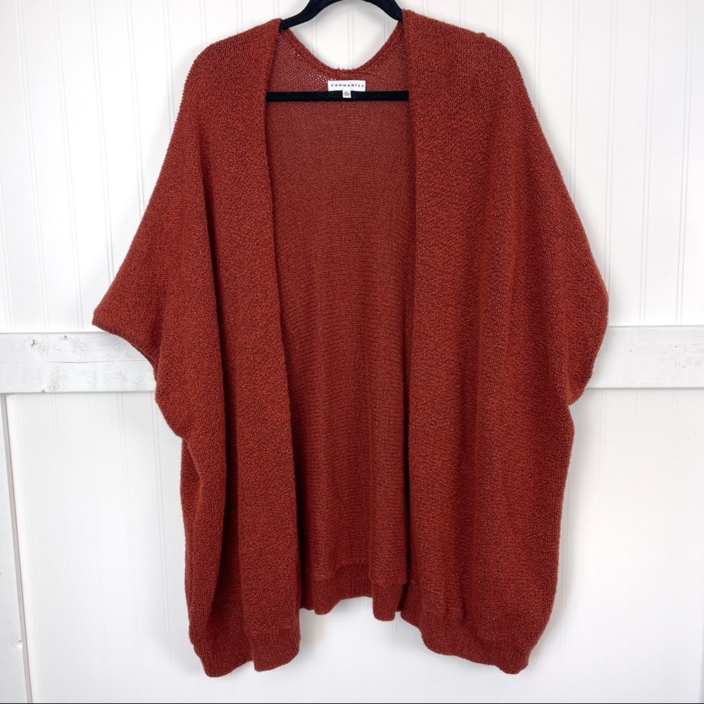 ARITZIA Community Ionic Cape in Brick Red Orange